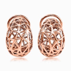 18K Rose Gold Nest Earrings