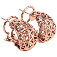 18K Rose Gold Nest Earrings