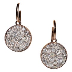 Oro rosa 18 carati New Made Nature  Orecchino decorato con diamanti