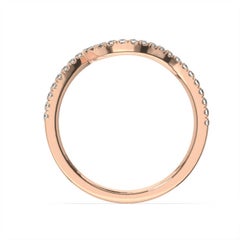 18 Karat Rose Gold Noga Diamond Band '1/5 Carat'