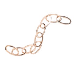 18 Karat Rose Gold Open Link Bracelet