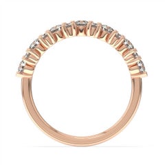 18 Karat Rose Gold Orchid Diamond Cluster Ring '3/4 Carat'