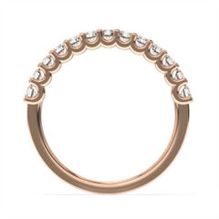 18 Karat Roségold Pavia "U" Diamantring '1/2 Karat. Tw'
