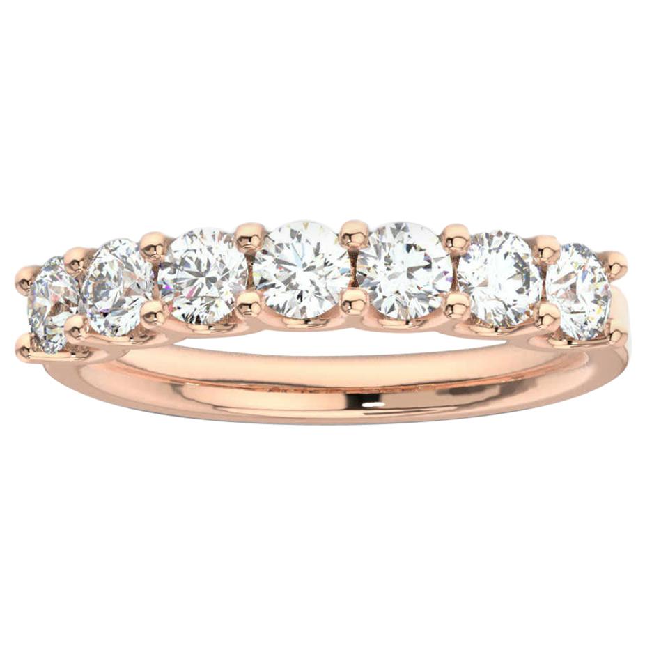 18K Rose Gold Pavia "U" Diamond Ring '1 Ct. Tw' For Sale