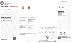 Ohrringe aus 18-karätigem Roségold in Birnenform mit 2,87 Karat Naturdiamanten (I-J, SI2-I1)