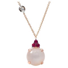 18K Rose Gold Pendant with Brown Diamonds and Topaz by Pradera Irama