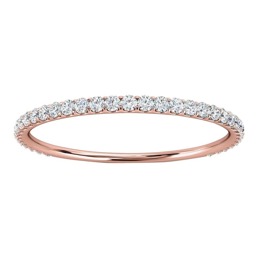For Sale:  18k Rose Gold Petite Carole Micro-Prong Diamond Ring '1/6 Ct. tw'