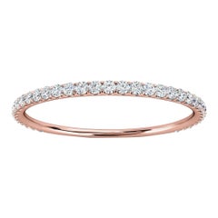 18k Rose Gold Petite Carole Micro-Prong Diamond Ring '1/6 Ct. tw'