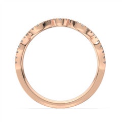 18 Karat Rose Gold Petite Milano Diamond Ring '1/6 Carat'