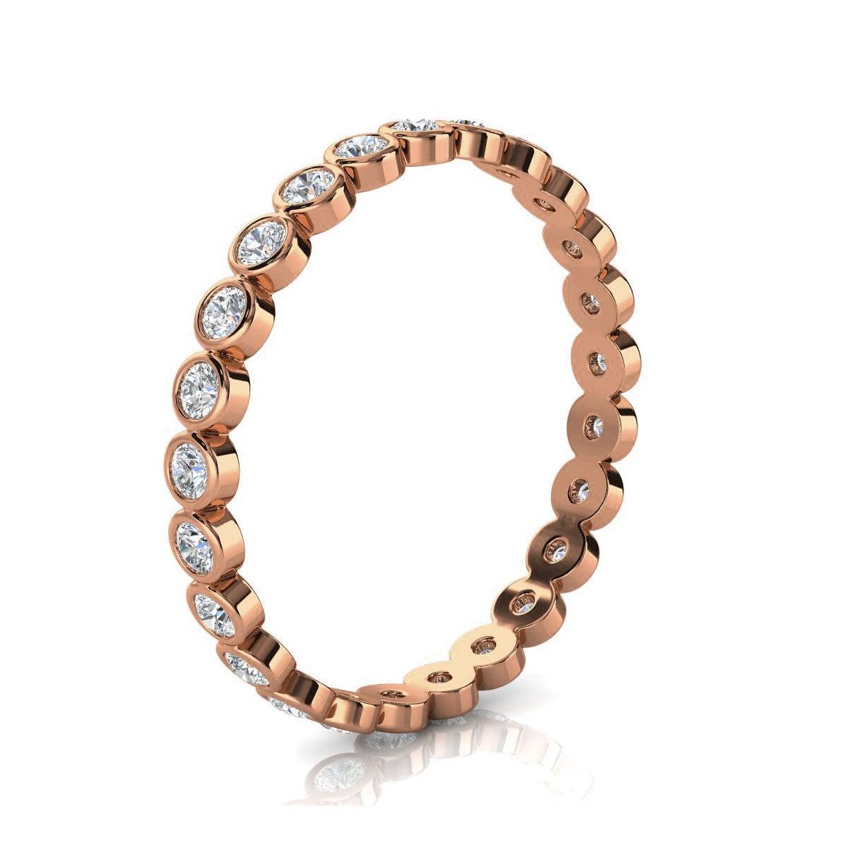 For Sale:  18k Rose Gold Petite Zivit Eternity Diamond Ring '1/2 Ct. Tw' 2