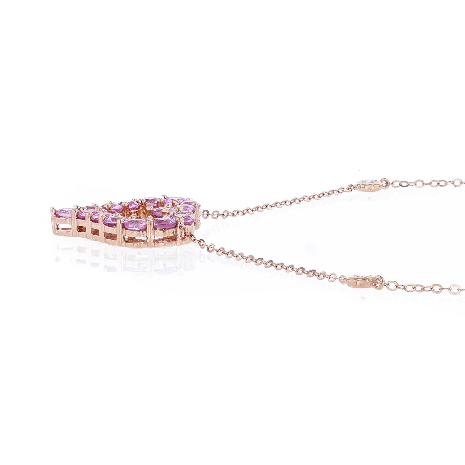 rose gold sapphire necklace