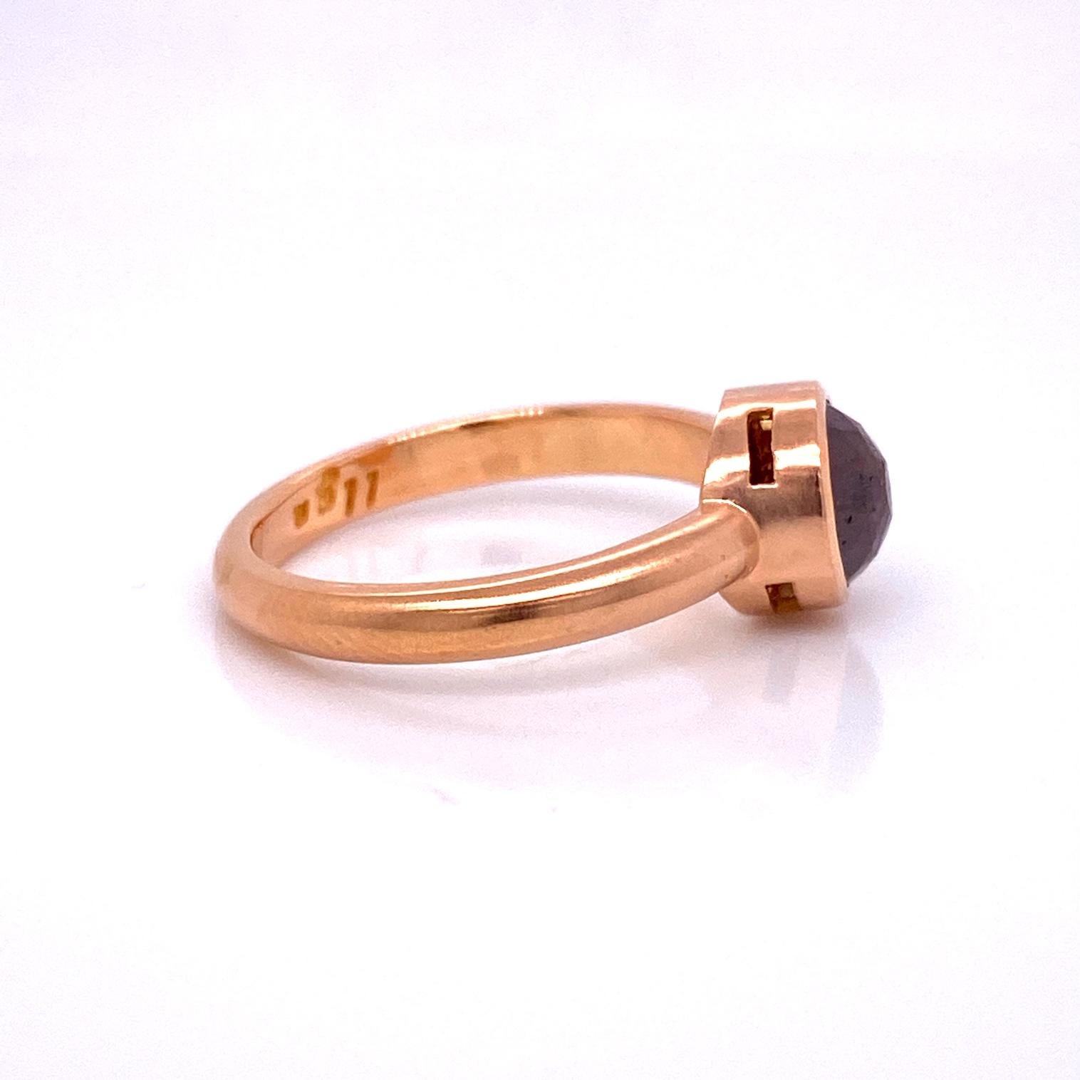 rose gold grey diamond ring