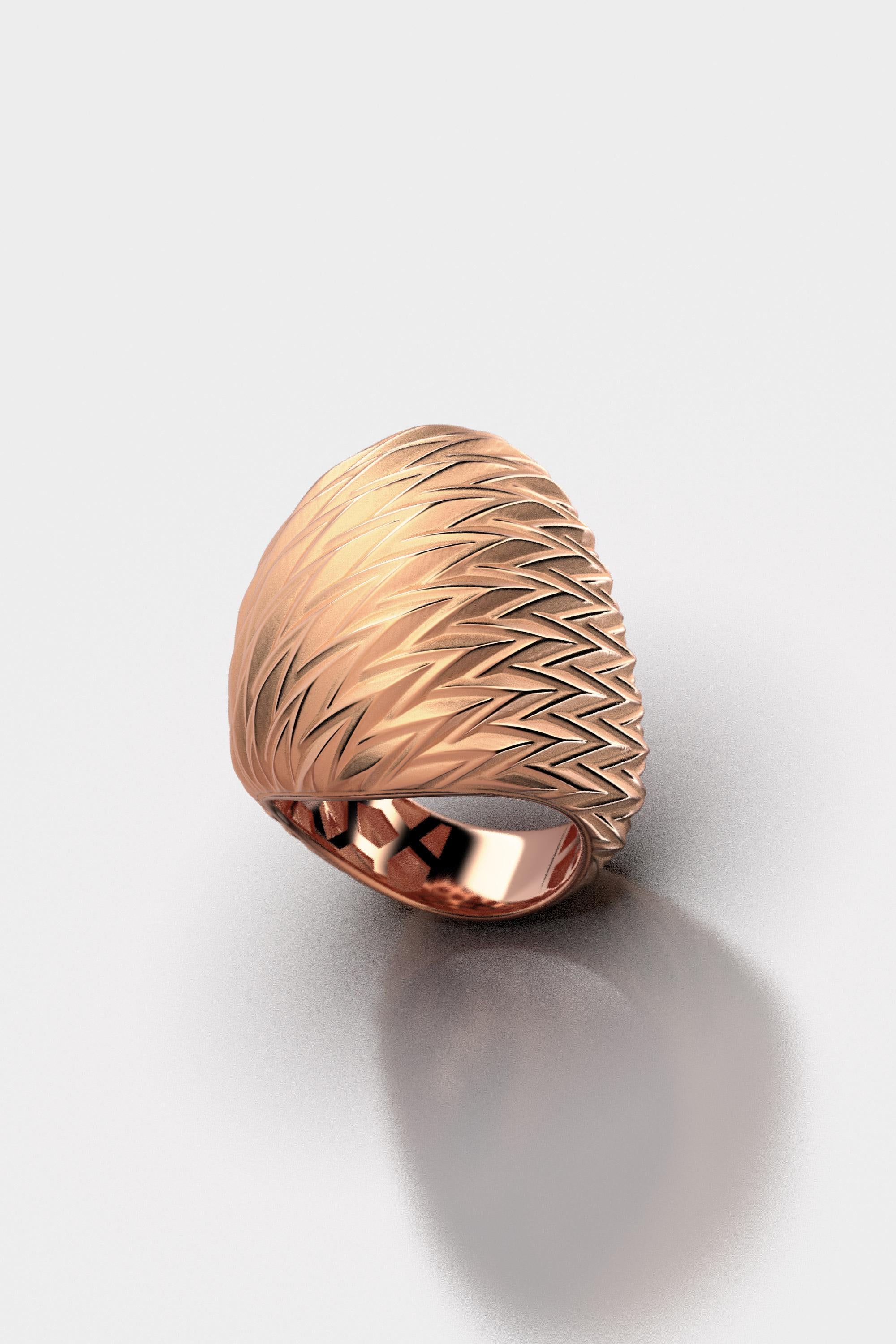 For Sale:  18k Rose Gold Ring Made in Italy, Dome Ring, Italian Fine Jewelry  10