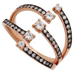 18 Karat Roségold Ring mit Brillant-Diamanten