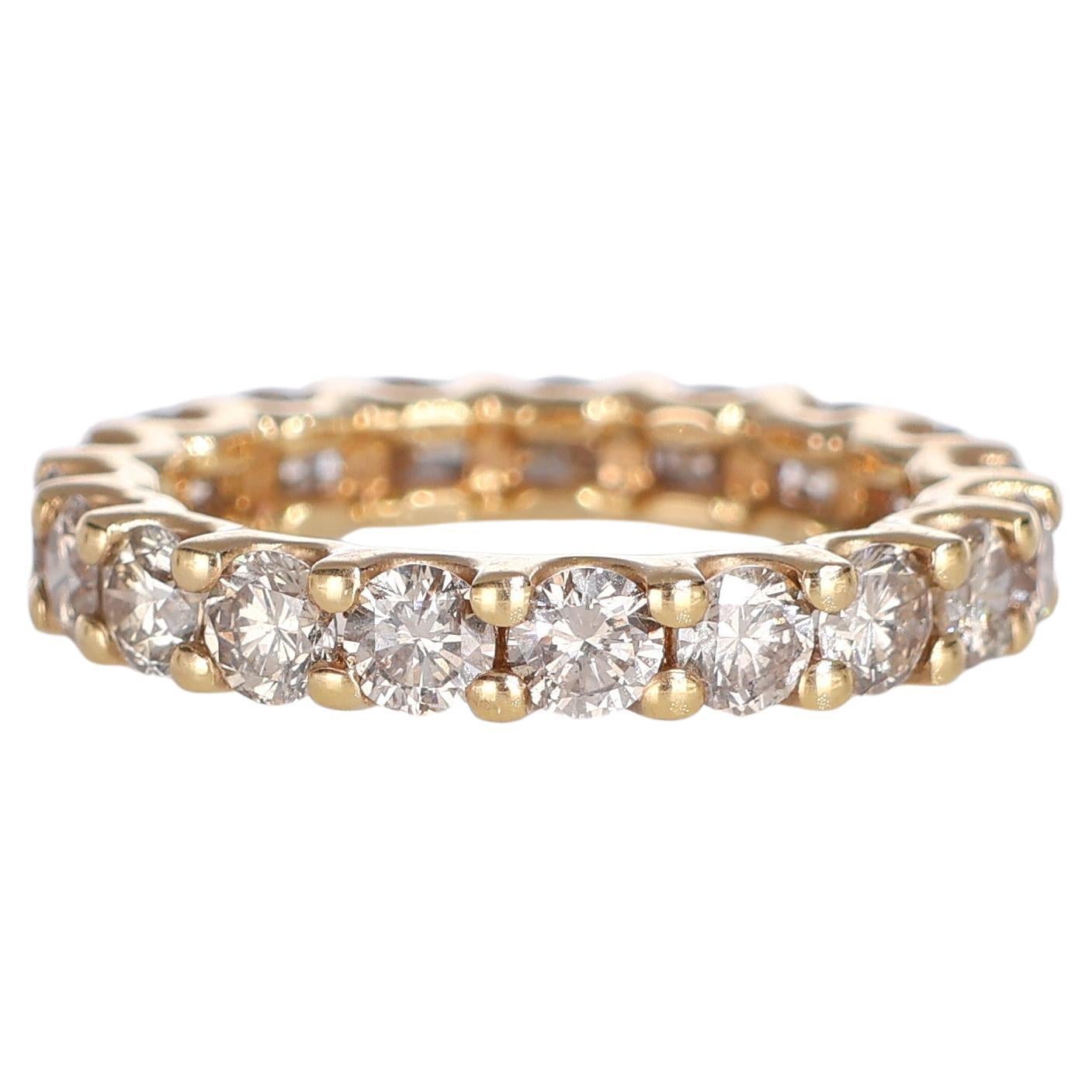 18K Rose Gold Ring with Brown Diamonds