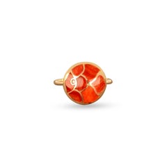 18k Rose Gold Ring with One Round Cut Diamond