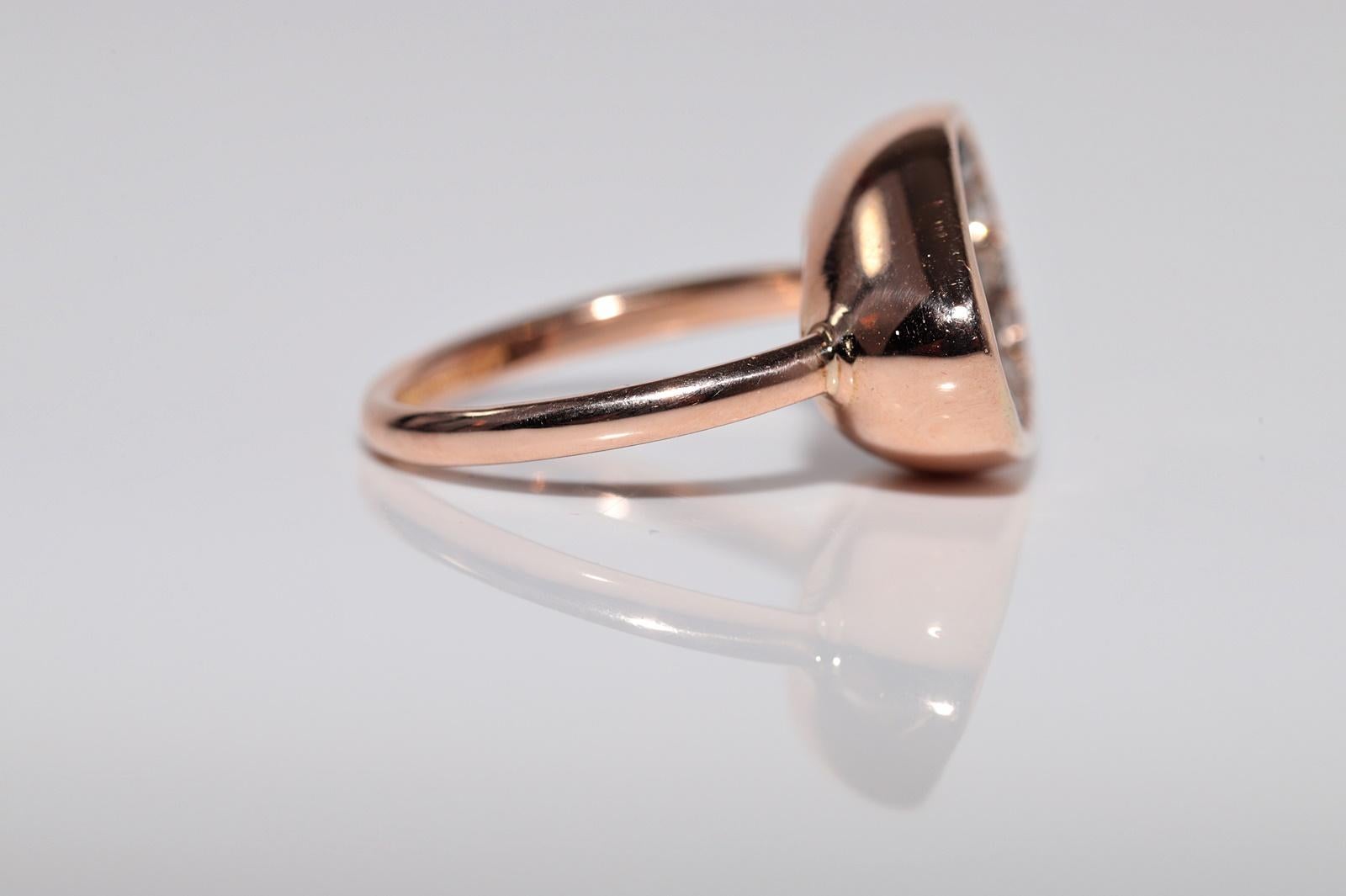 De las mujeres Anillo decorado con diamantes talla rosa de oro rosa de 18k en venta