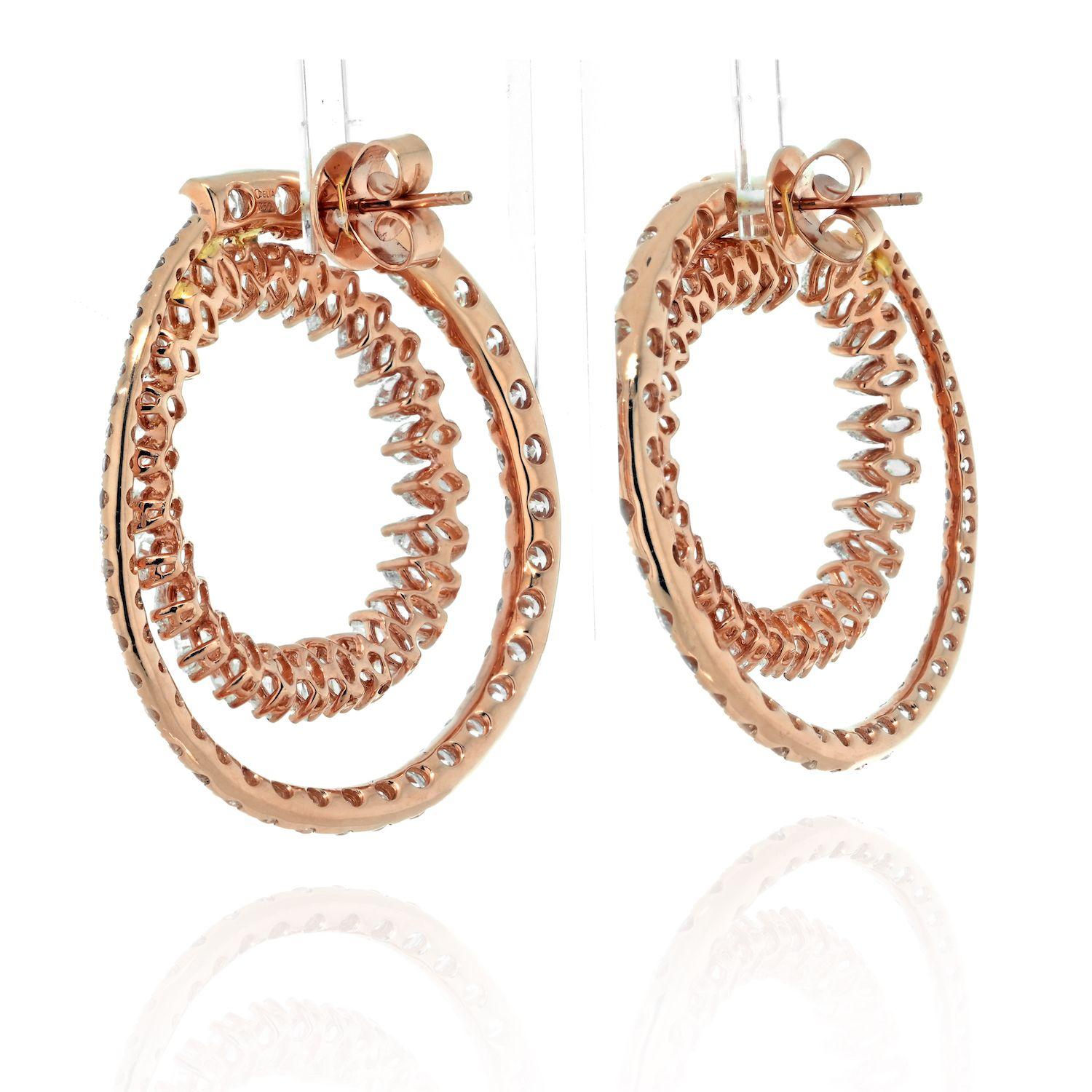 Quality 18K White Gold Open Circle Marquise Round Cut Diamond Hoop Earrings.
Designed for pierced ears. They look and feel luxurious on the ear. Perfect for every hair style and rose gold is just so trendy.
Diamond Carat Weight: estimated 15.00