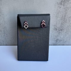 Orecchini in oro rosa 18K con rubini e diamanti 0.25ctw Rubini 0.19ctw Diamanti