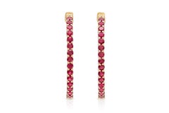 Anneaux en or rose 18K avec rubis TW. 3.40ct