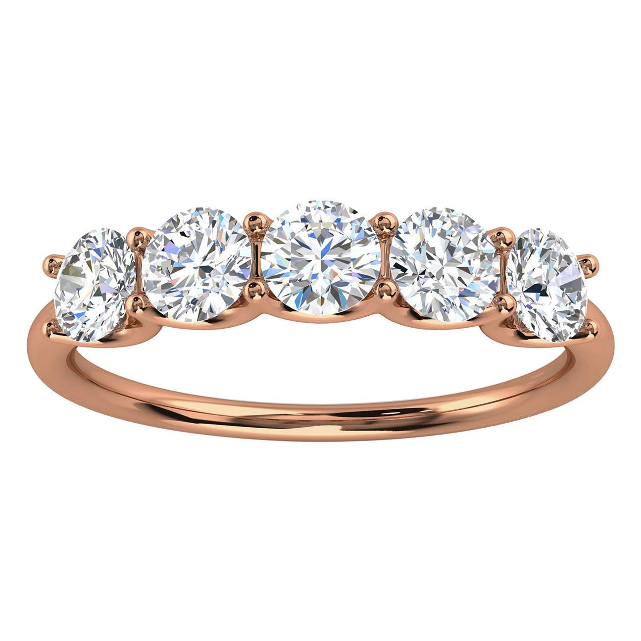 18k Rose Gold Sevilla Diamond Ring '1 Ct. Tw' For Sale
