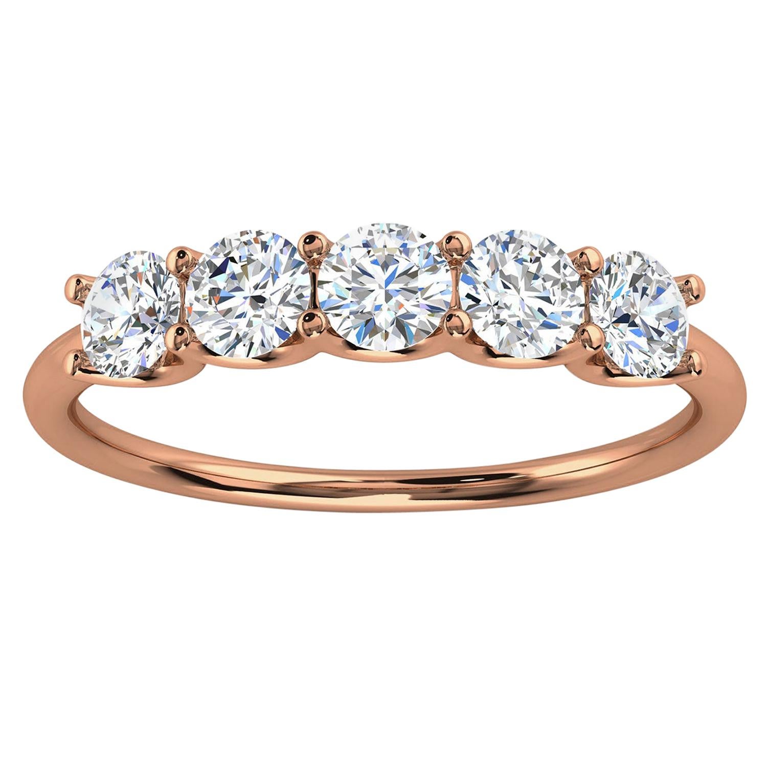 18K Rose Gold Sevilla Diamond Ring '3/4 Ct. tw' For Sale