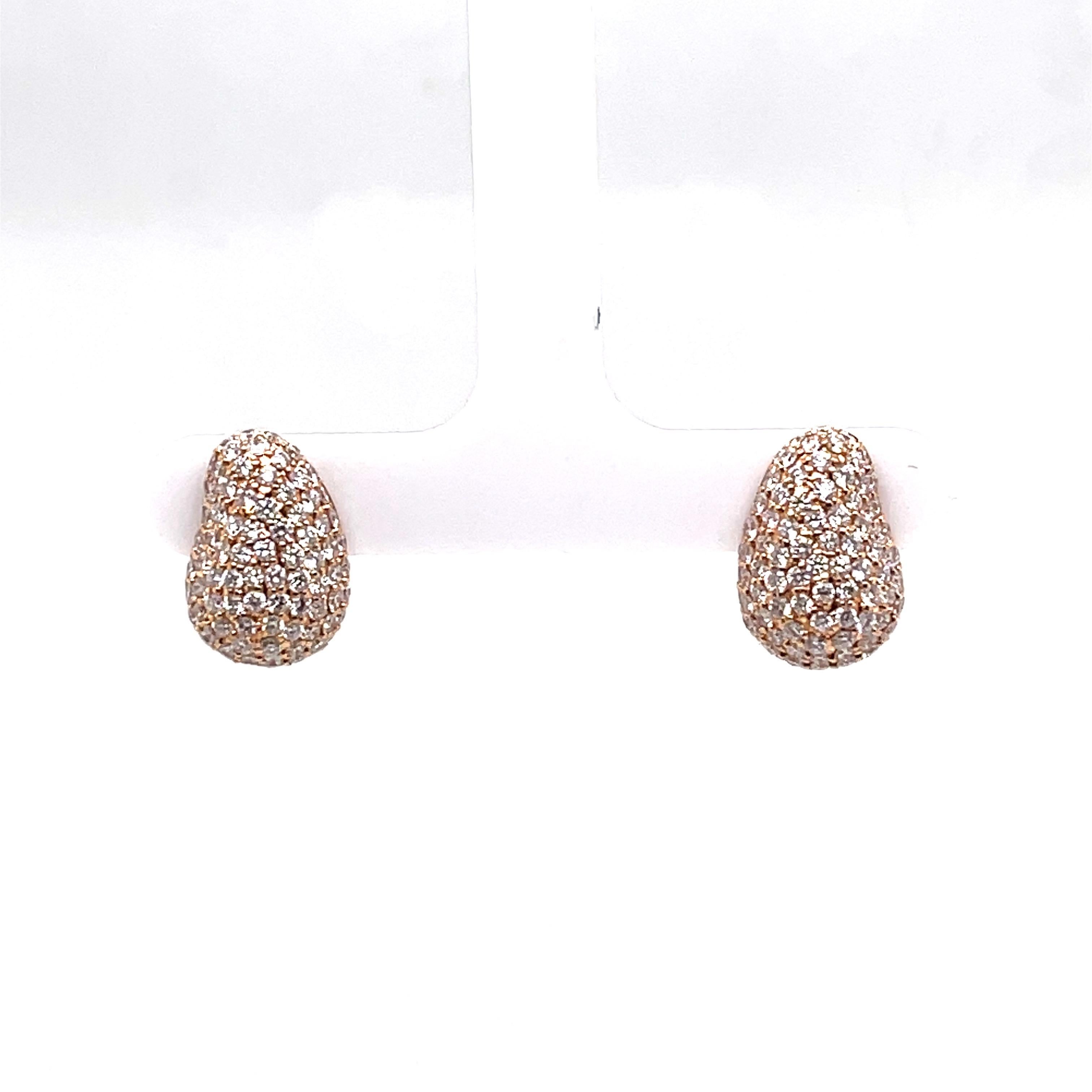 Boucles d'oreilles détachables en goutte ou clous en or rose 18 carats avec perles des mers du Sud en vente 3