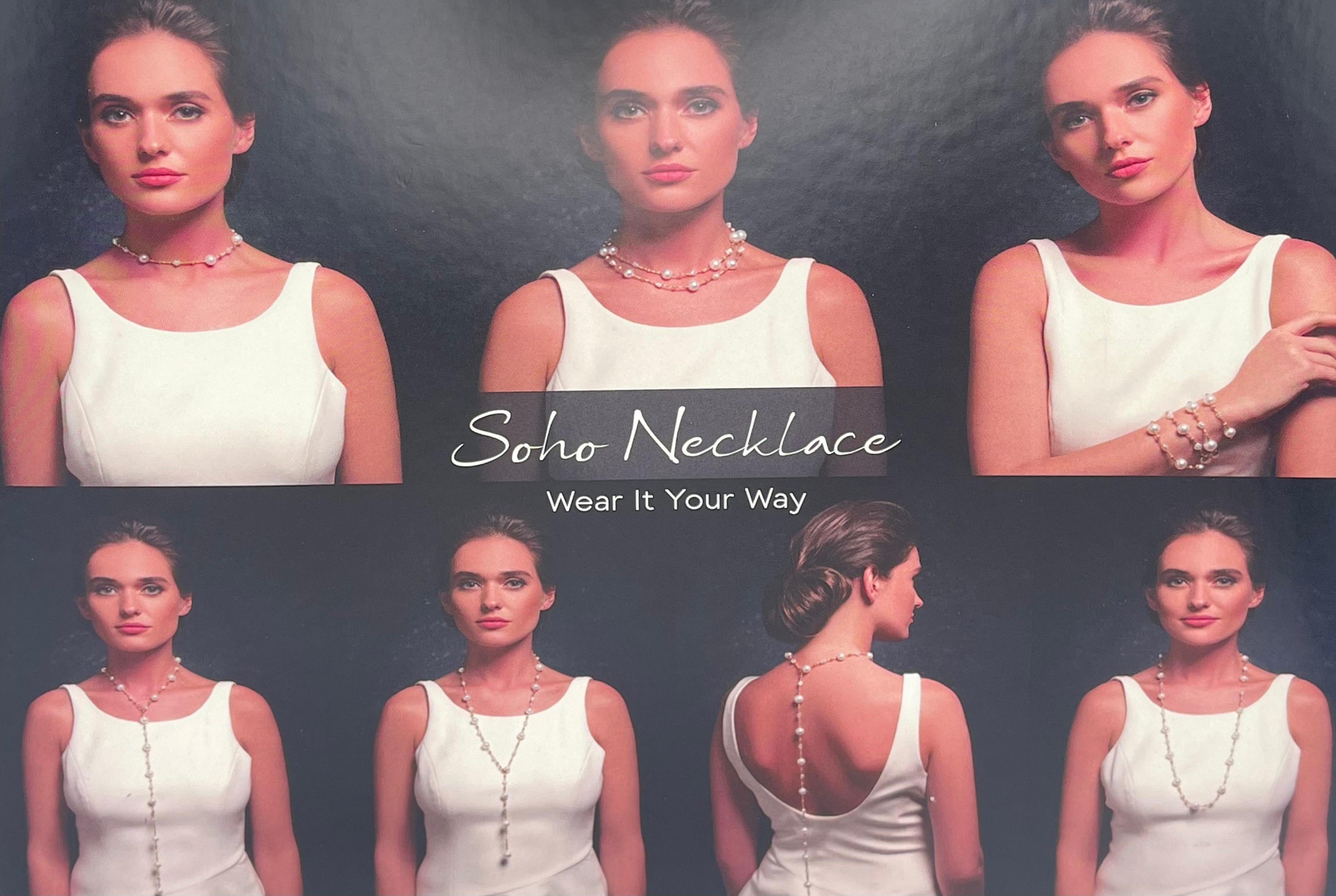 18 Karat Roségold Südsee-Tahiti-Perlenkette  Damen im Angebot