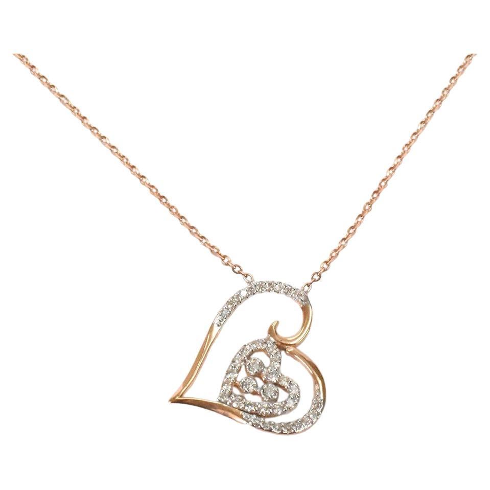 Gold Mantra Engraved Necklace With White Diamond Charm at 1stDibs