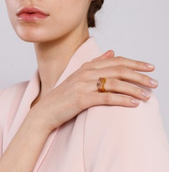 Stackable Star Band Ring In 18K Rose Gold