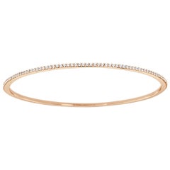 18k Rose Gold Stackable Micro-Prong Diamond Bangle '1 ct. tw'