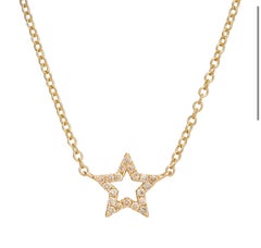 18k Rose Gold Star Charm necklace