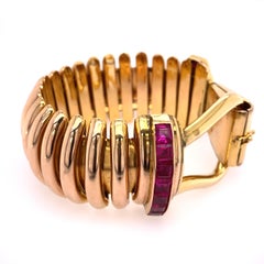 18k Rose Gold Synthetic Ruby Bracelet