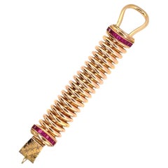 18k Rose Gold Synthetic Ruby Bracelet