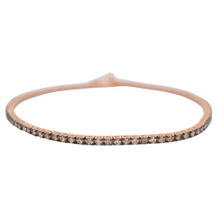Tennisarmband aus 18 Karat Roségold mit natürlichen Diamanten