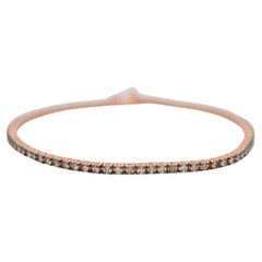 18K Rose Gold Tennis Bracelet with Natural Diamonds