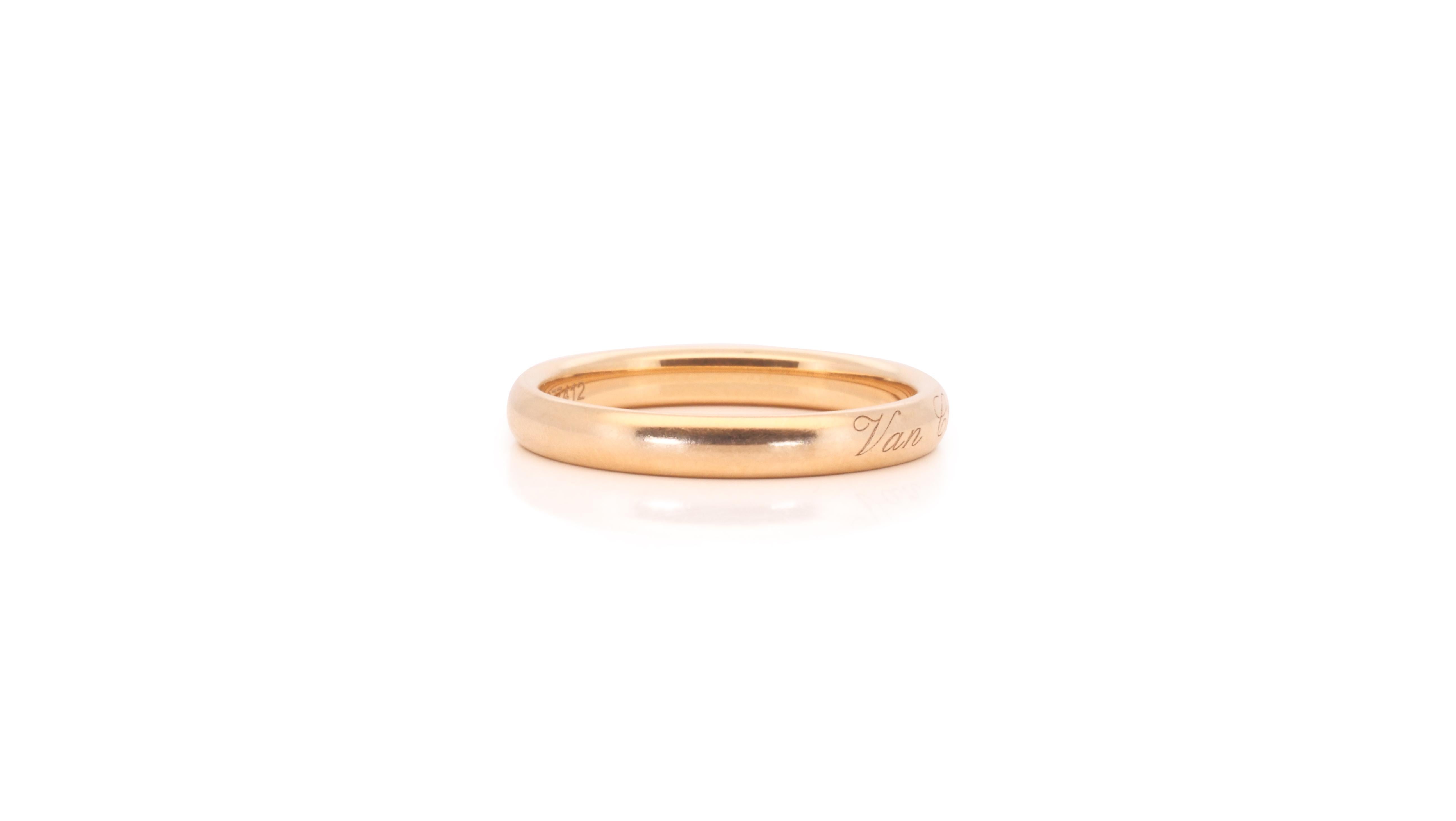 Women's 18k Rose Gold Thin Band Ring, Van Cleef & Arpels