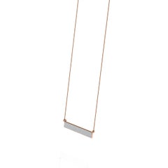 18 Karat Rose Gold Three-Row Bar Diamond Necklace '1/4 Carat'