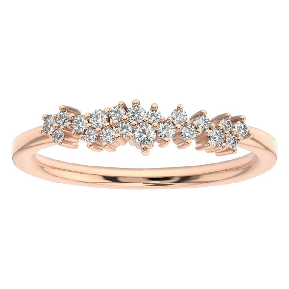 18K Rose Gold Tiana Diamond Ring '1/5 Ct. Tw' For Sale