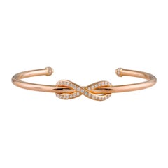 Or rose 18K Tiffany & Co. Bracelet manchette « Diamond Infinity » F / VVS2
