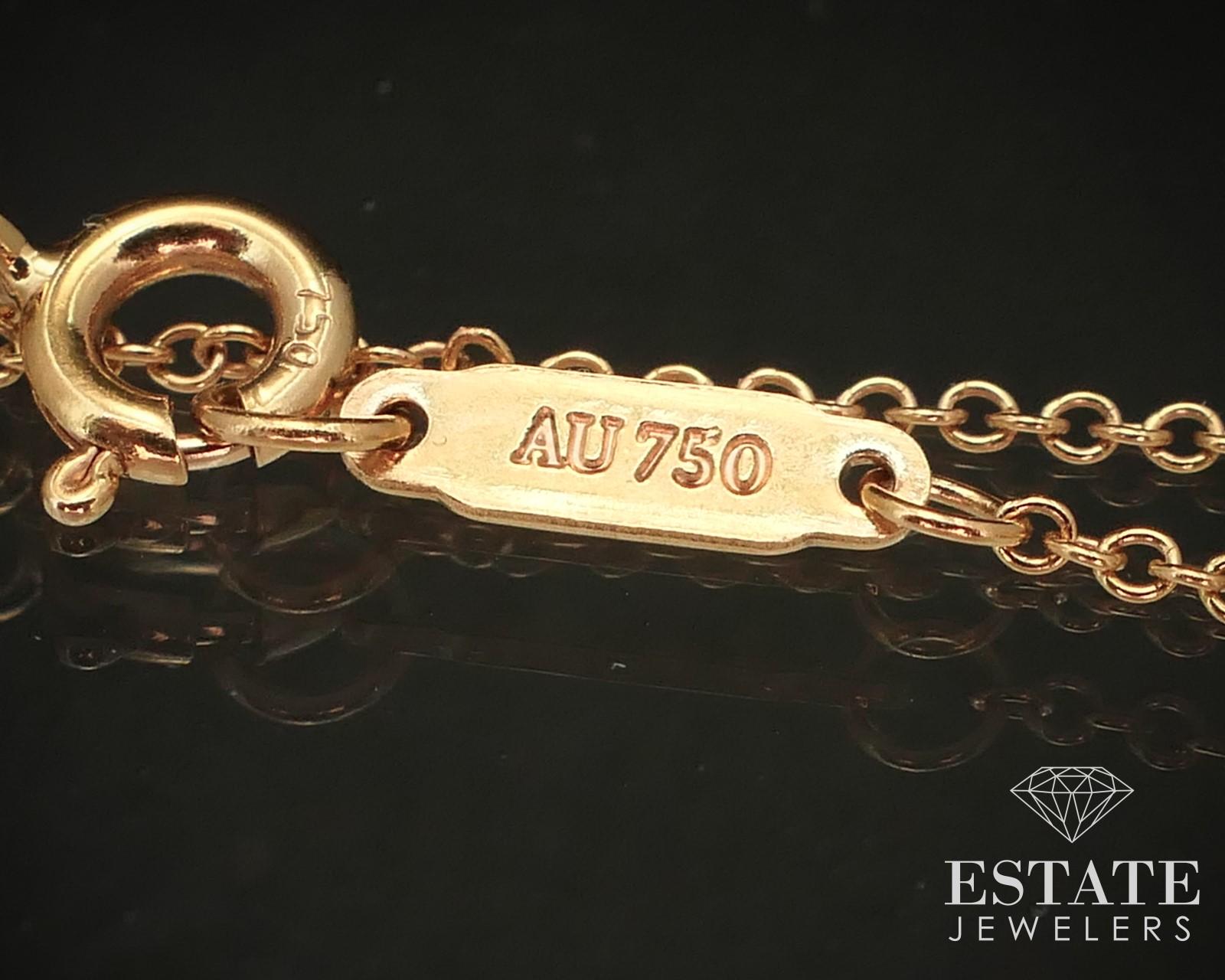 18k Rose Gold Tiffany & Co. Natural Diamond Victoria Medium Necklace i15020 For Sale 2