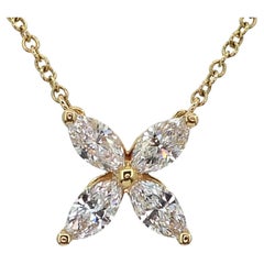 18k Rose Gold Tiffany & Co. Natural Diamond Victoria Medium Necklace i15020