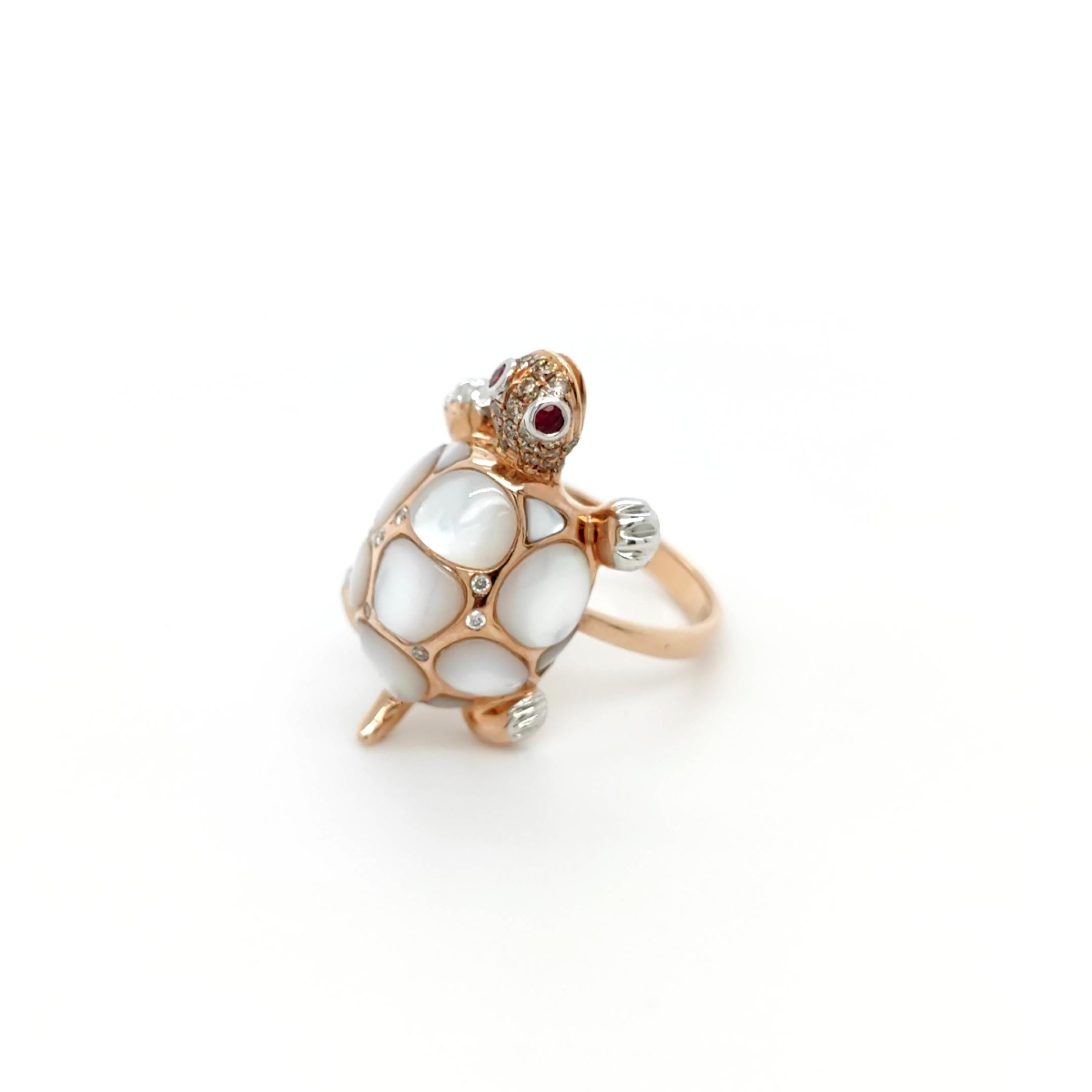 rose gold turtle ring