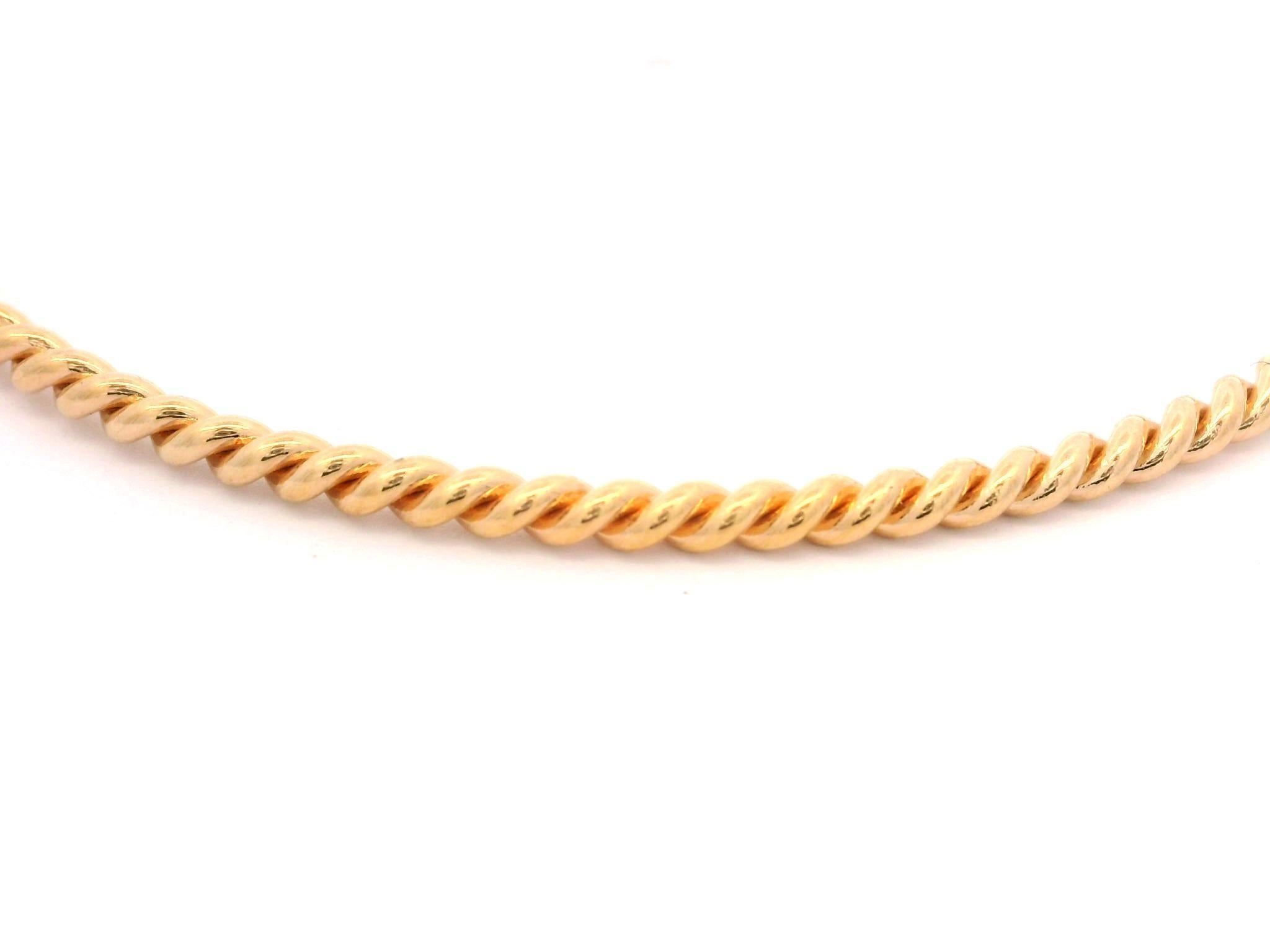 Bracelet empilable classique en or rose 18k avec câbles torsadés Pour femmes en vente