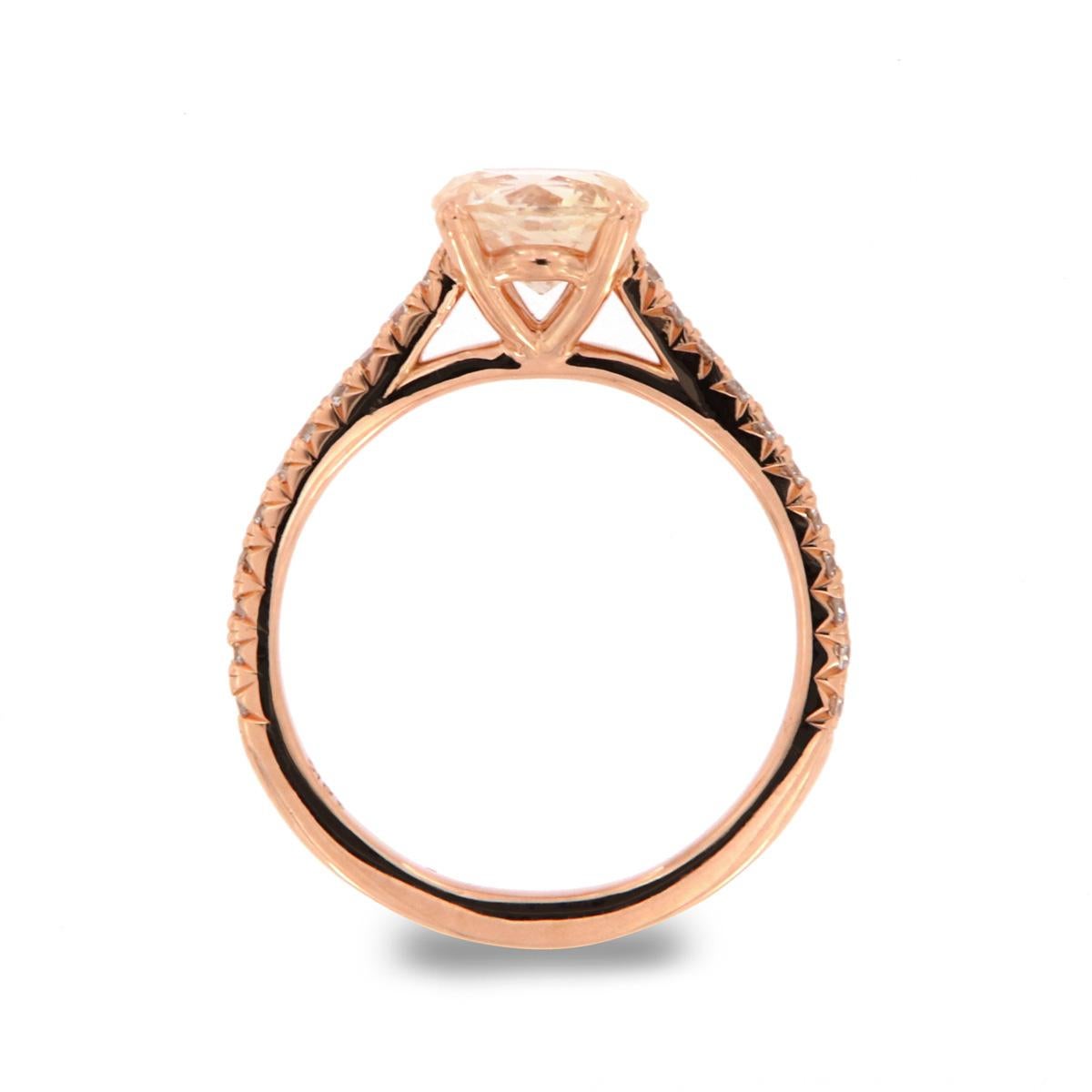 peach saphire ring