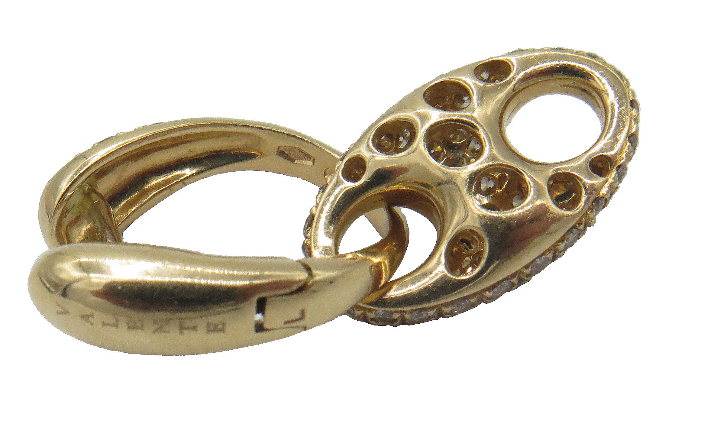 Boucles d'oreilles pendantes en or rose 18 carats avec diamants Valente Collection 