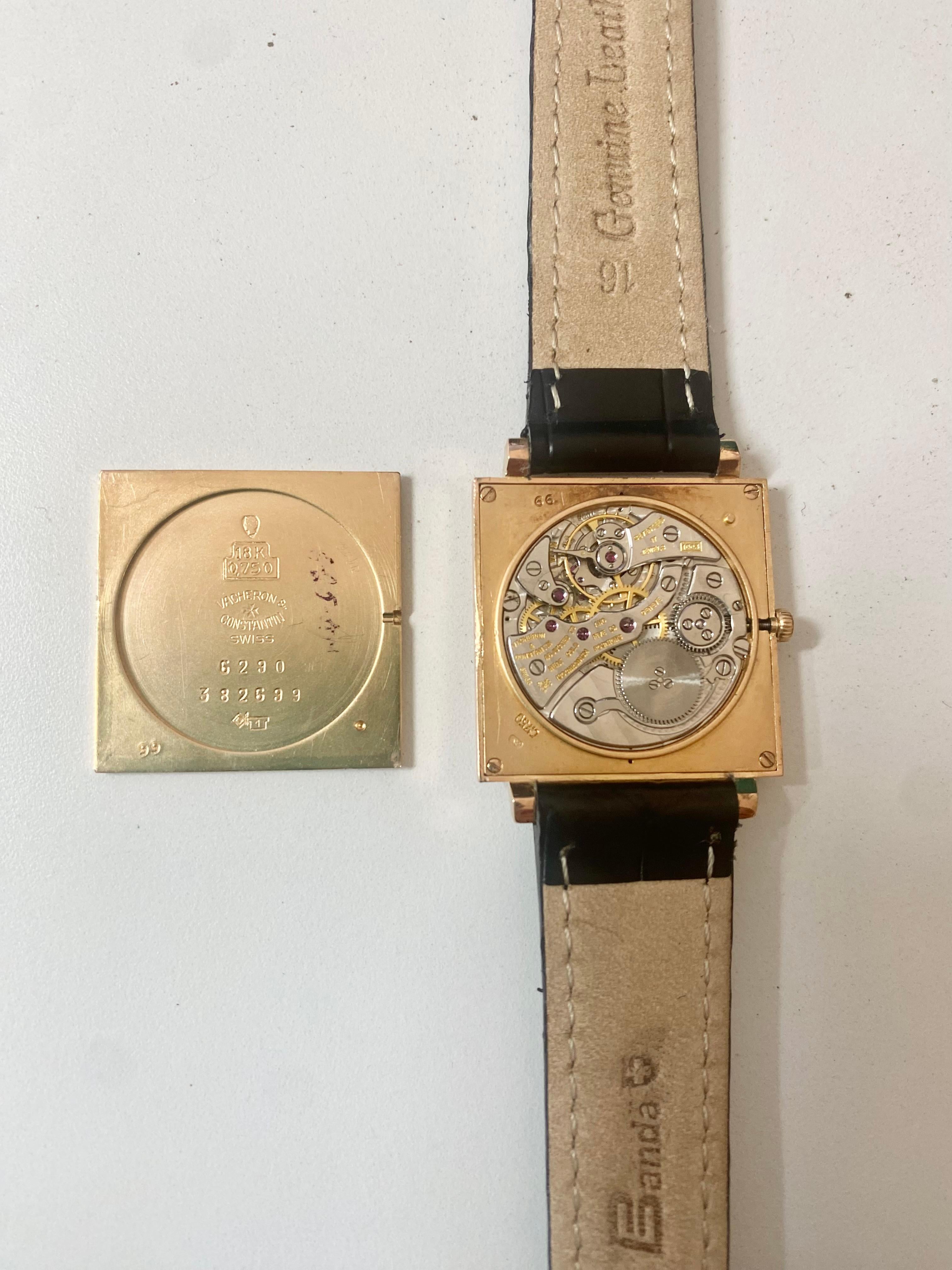 Orologio da polso Vacheron Constantin d'epoca in oro rosa 18k, circa anni '60 in vendita 3