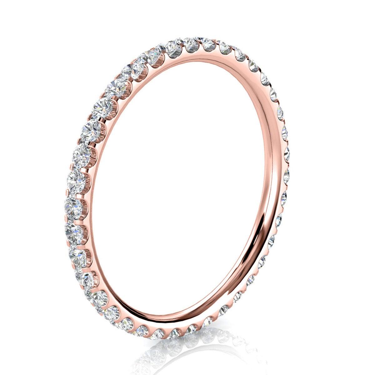 For Sale:  18K Rose Gold Viola Eternity Micro-Prong Diamond Ring '1/2 Ct. Tw' 2