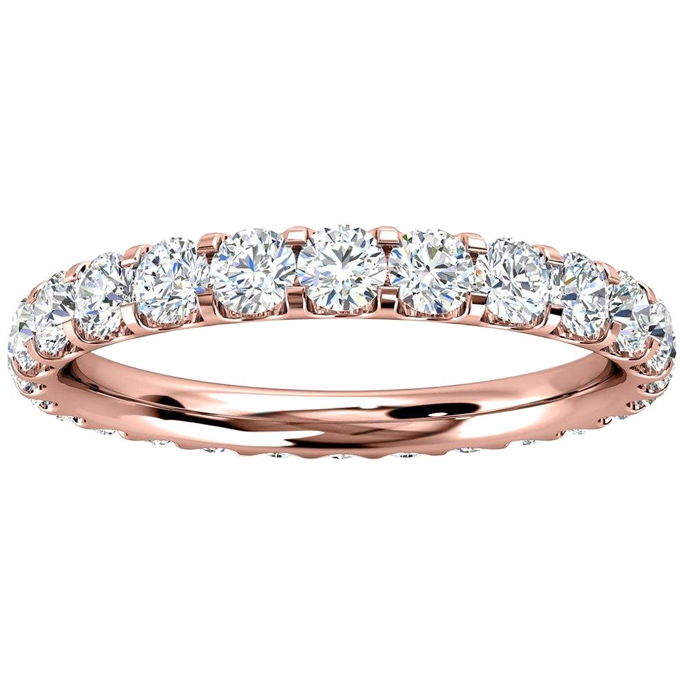 For Sale:  18K Rose Gold Viola Eternity Micro-Prong Diamond Ring '1 Ct. tw'
