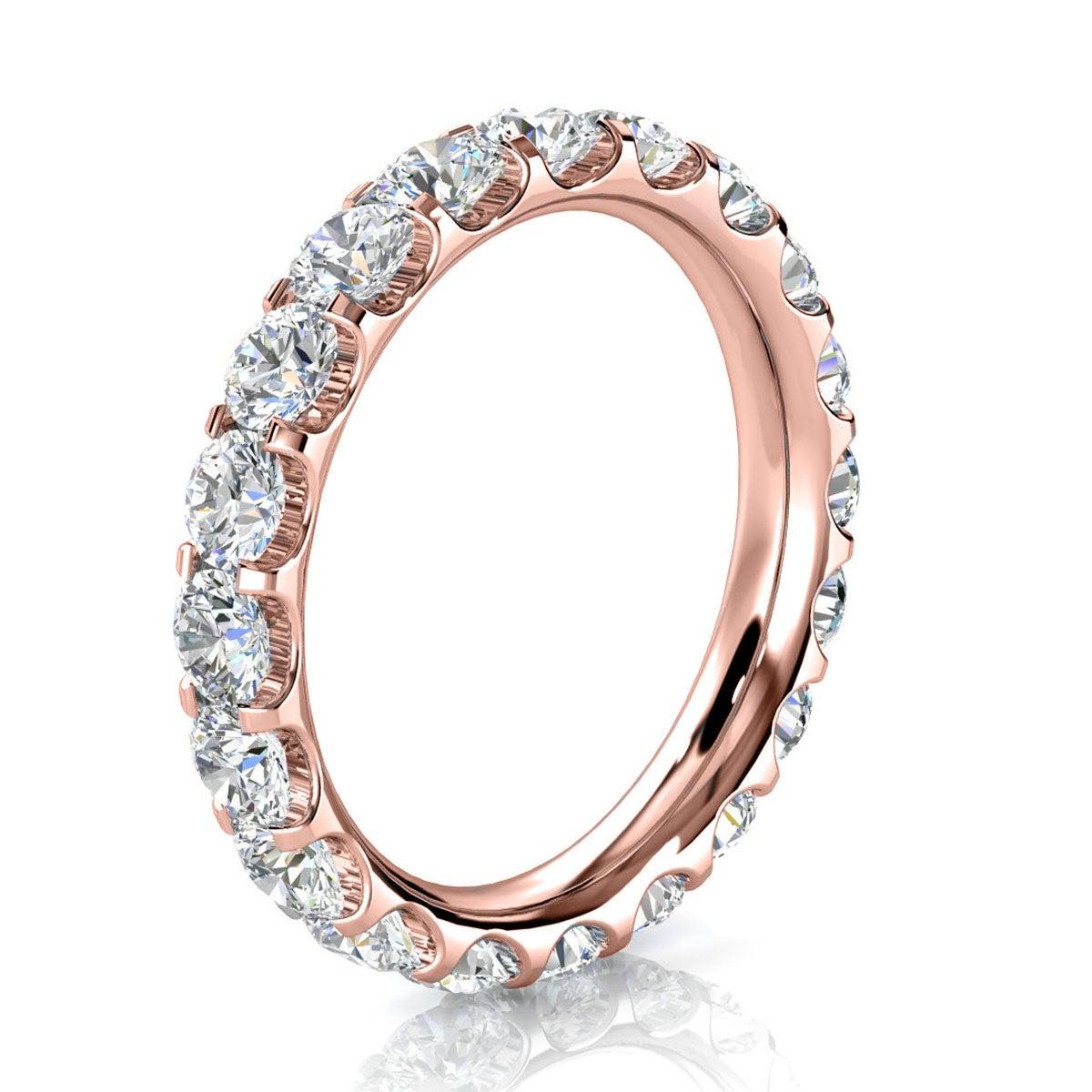 For Sale:  18K Rose Gold Viola Eternity Micro-Prong Diamond Ring '2 Ct. tw' 2